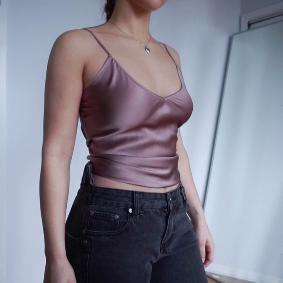 Vintage Tops - Vintage satin tank top